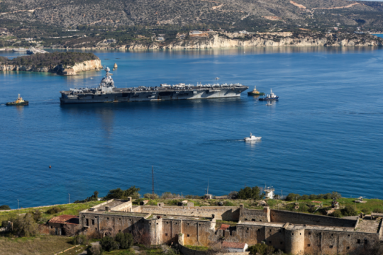 Ξανά στη Σούδα για επισκευές το αμερικανικό αεροπλανοφόρο USS Gerald Ford